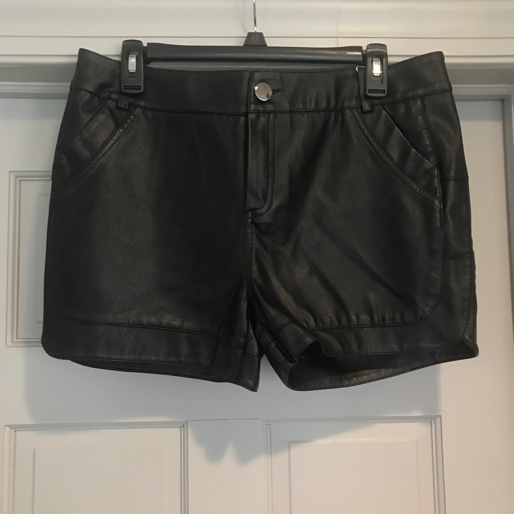 Leather shorts